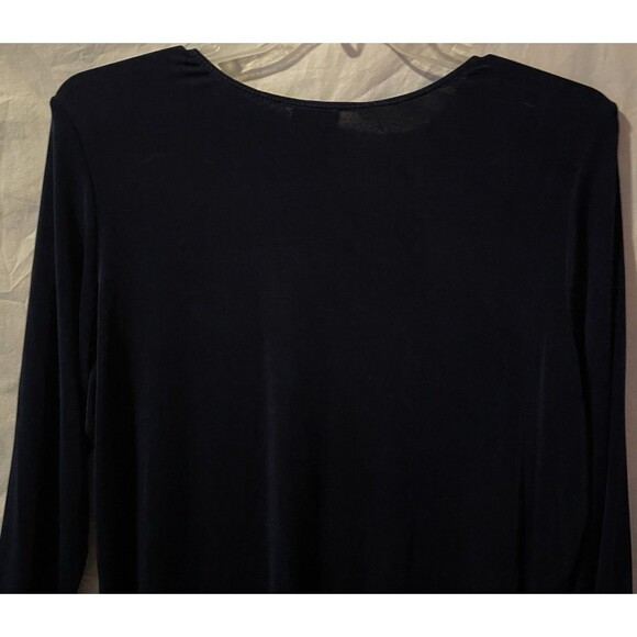 CITIKNITS Slinky Navy Blue Travelers Style Pullover Top Women's Size XL - Picture 7 of 8